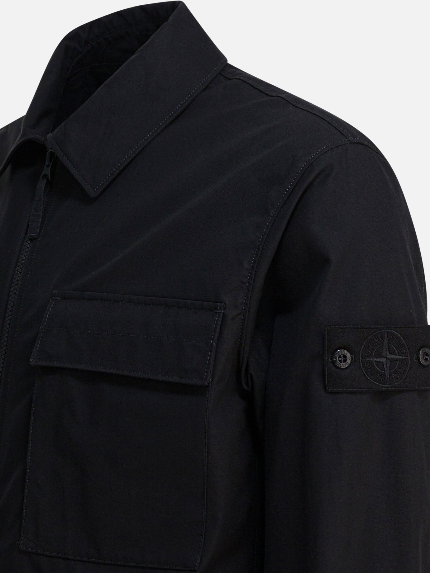 Quilted & Utility Jackets Logo  Black - Stone Island Men | PDP | VIETTI Online Store | thumbnail_4