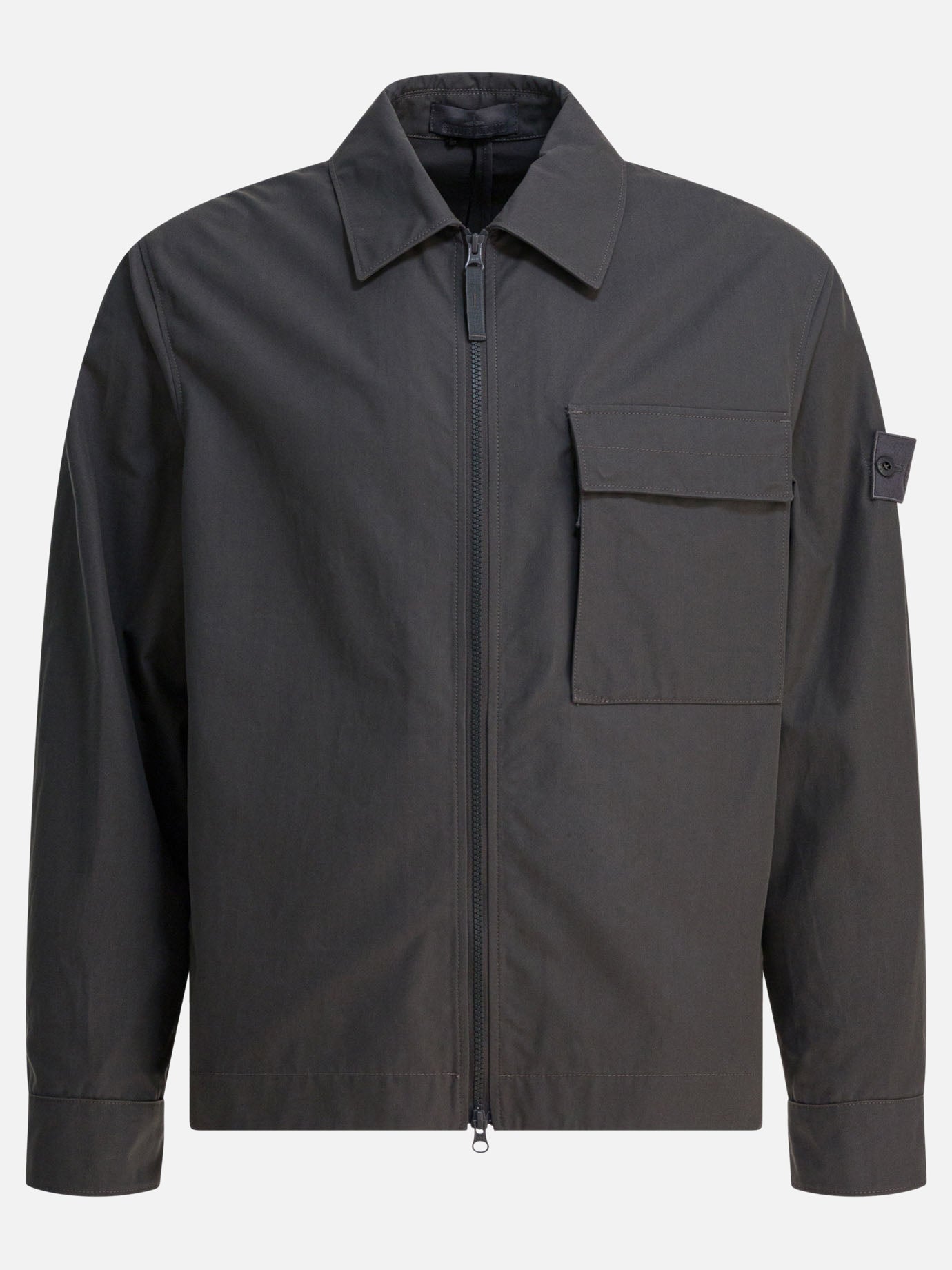 Quilted & Utility Jackets Logo  Grey - Stone Island Men | PDP | VIETTI Online Store | thumbnail
