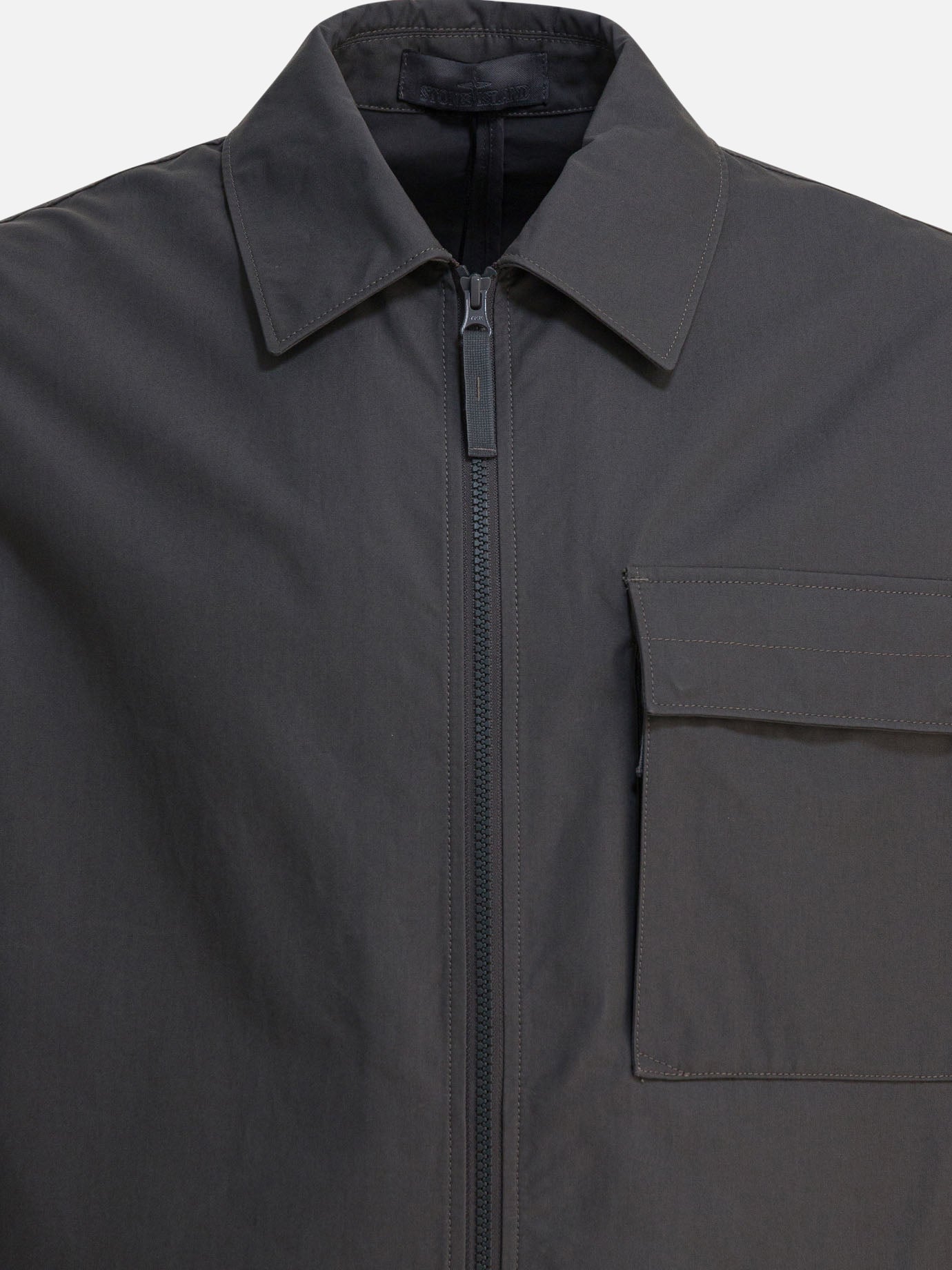 Quilted & Utility Jackets Logo  Grey - Stone Island Men | PDP | VIETTI Online Store | thumbnail_3