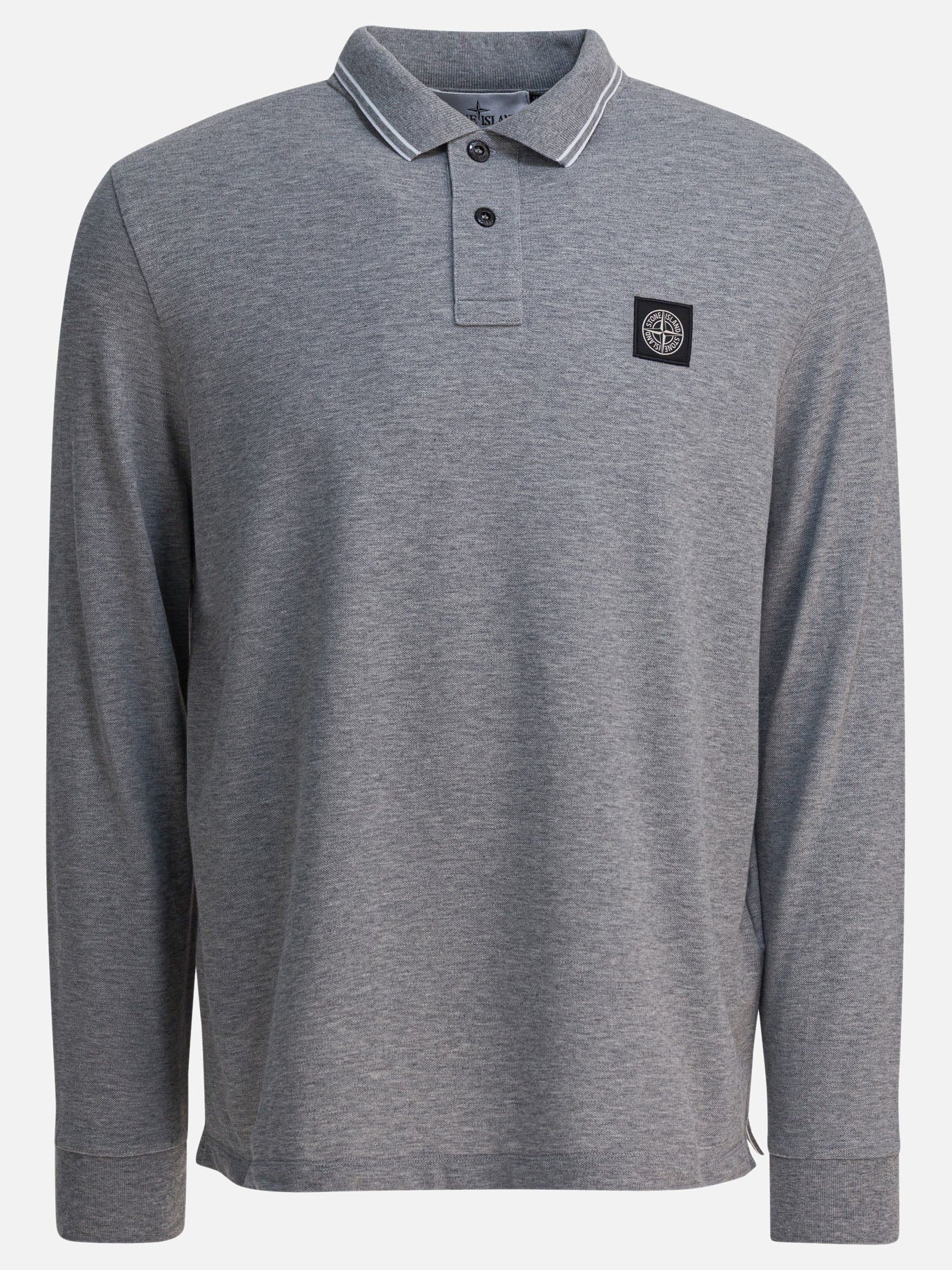 Polo shirts with buttons Logo  Grey - Stone Island Men | PDP | VIETTI Online Store | thumbnail