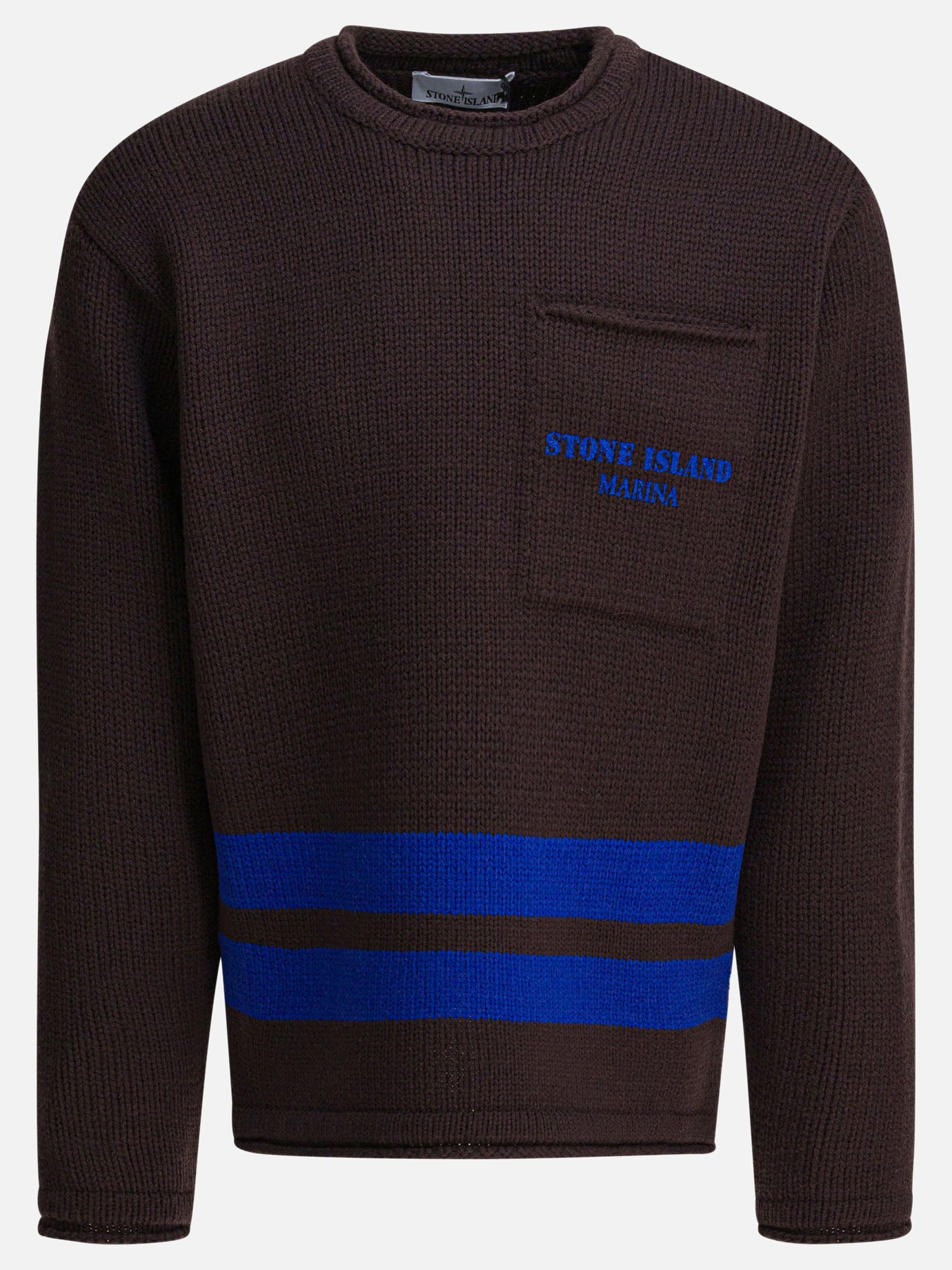 Crewneck sweaters Logo  Brown - Stone Island Men | PDP | VIETTI Online Store | Zoom-Modal
