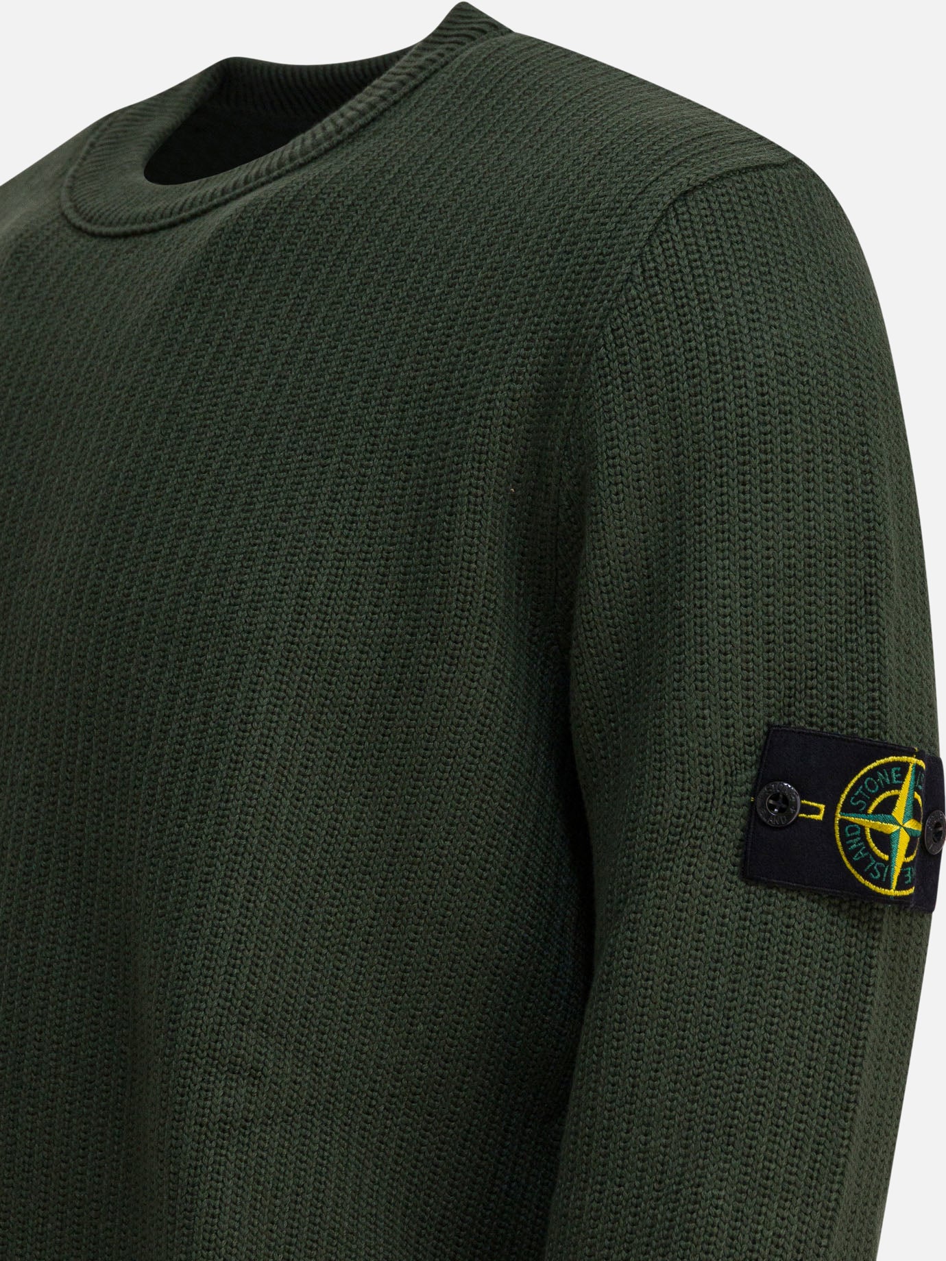 Crewneck sweaters Logo  Green - Stone Island Men | PDP | VIETTI Online Store | thumbnail_4