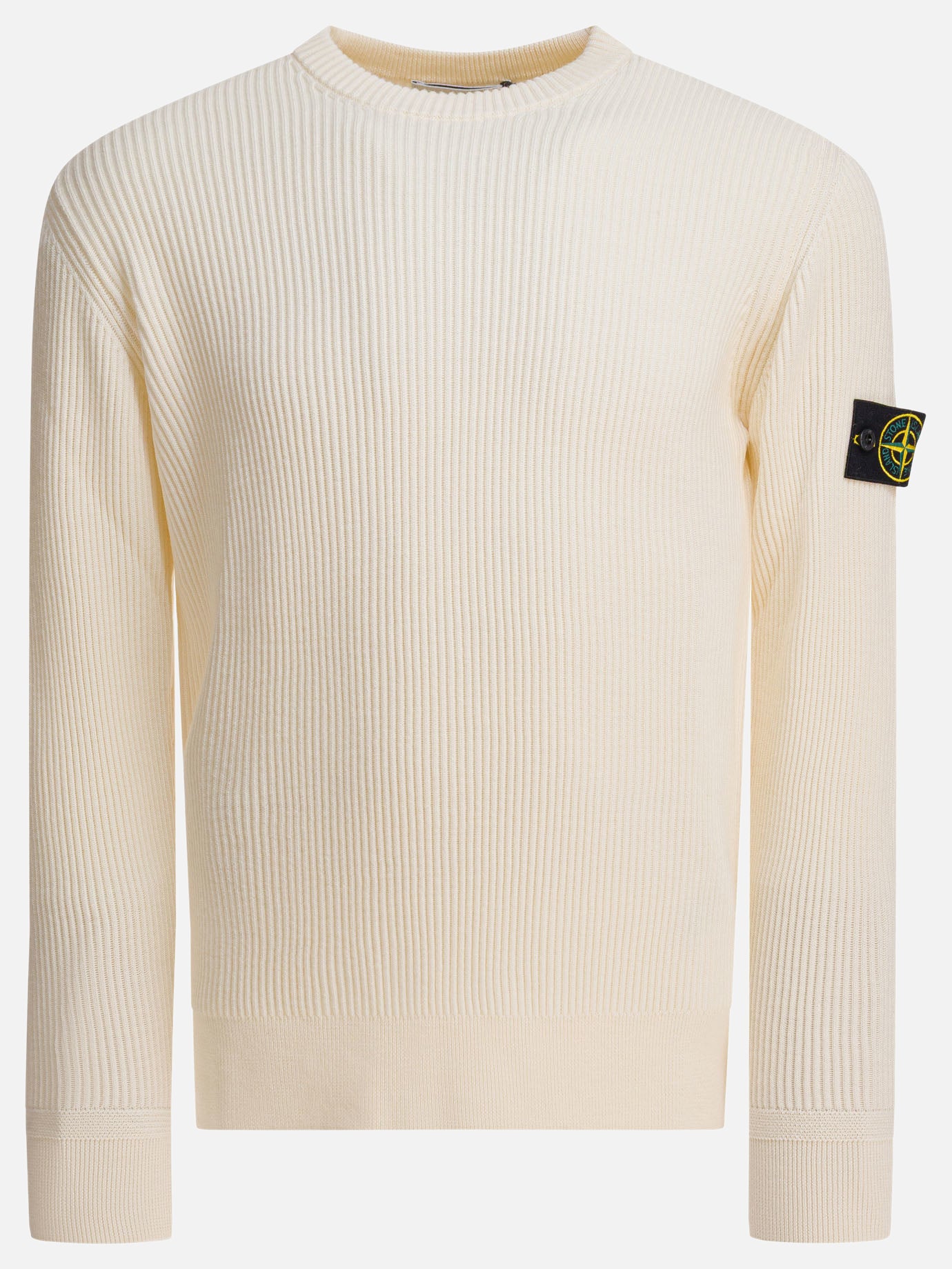 Crewneck sweaters Logo  White - Stone Island Men | PDP | VIETTI Online Store | thumbnail