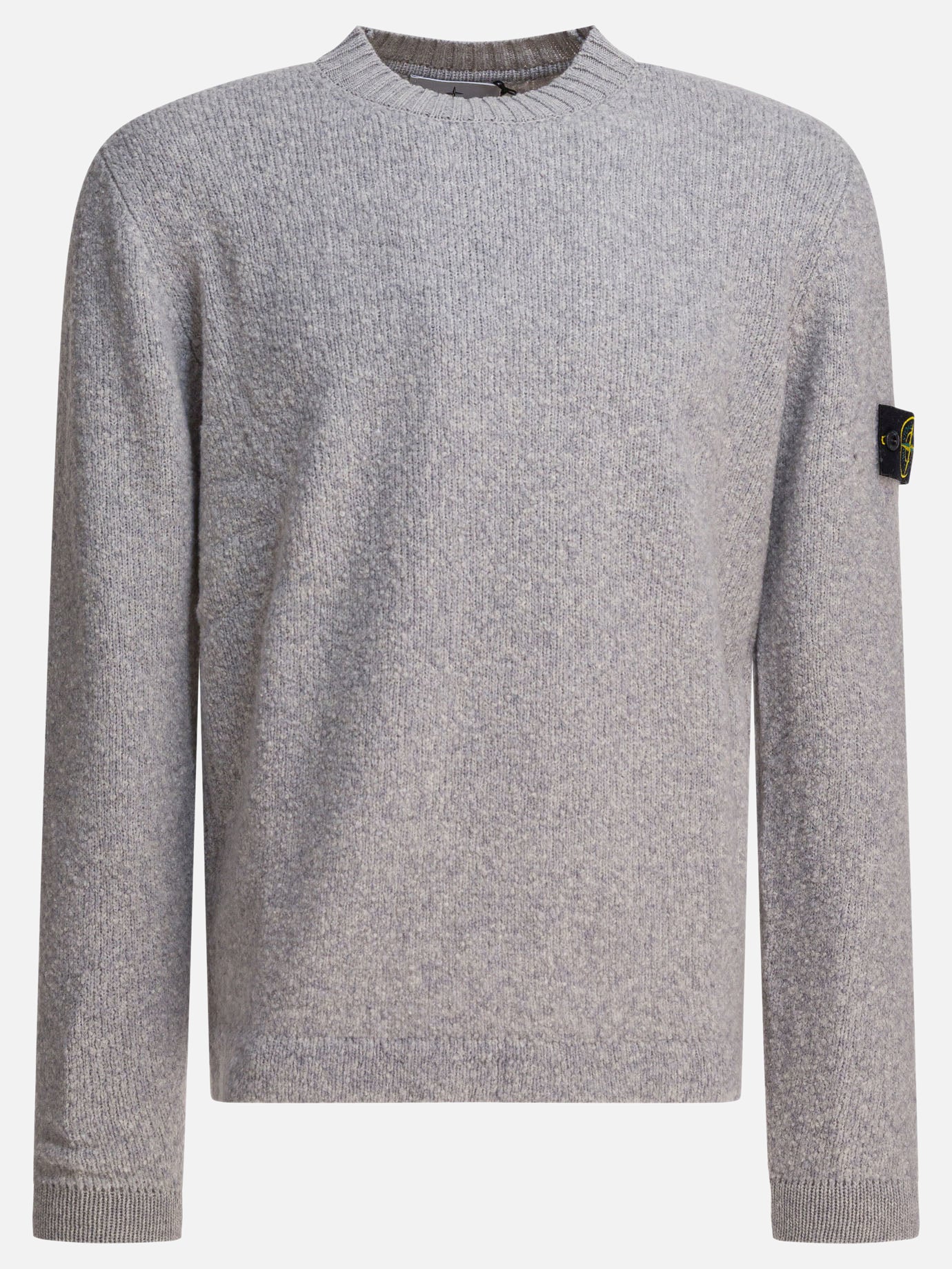 Crewneck sweaters Solid colour  Grey - Stone Island Men | PDP | VIETTI Online Store | thumbnail