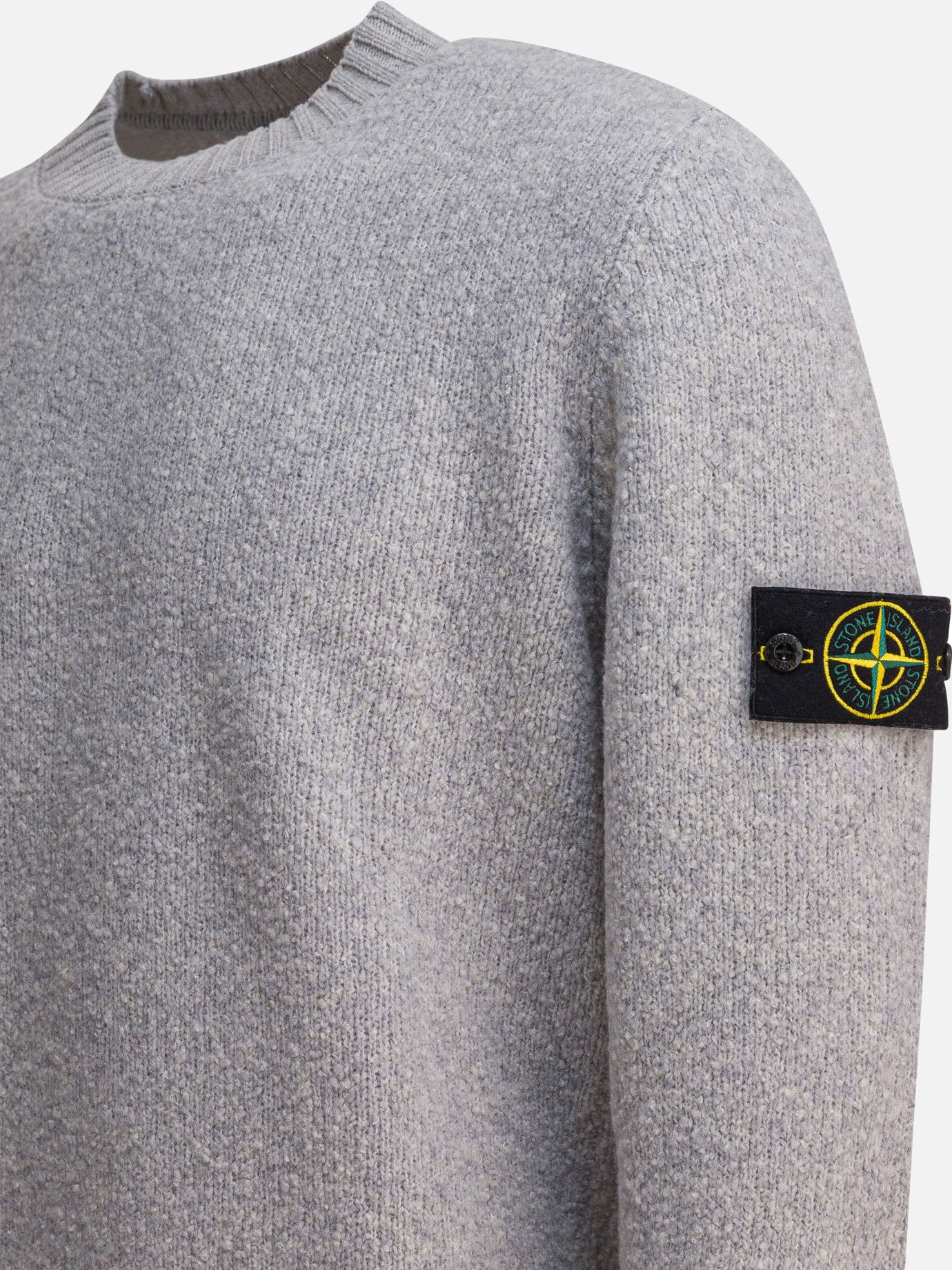 Crewneck sweaters Solid colour  Grey - Stone Island Men | PDP | VIETTI Online Store | thumbnail_4
