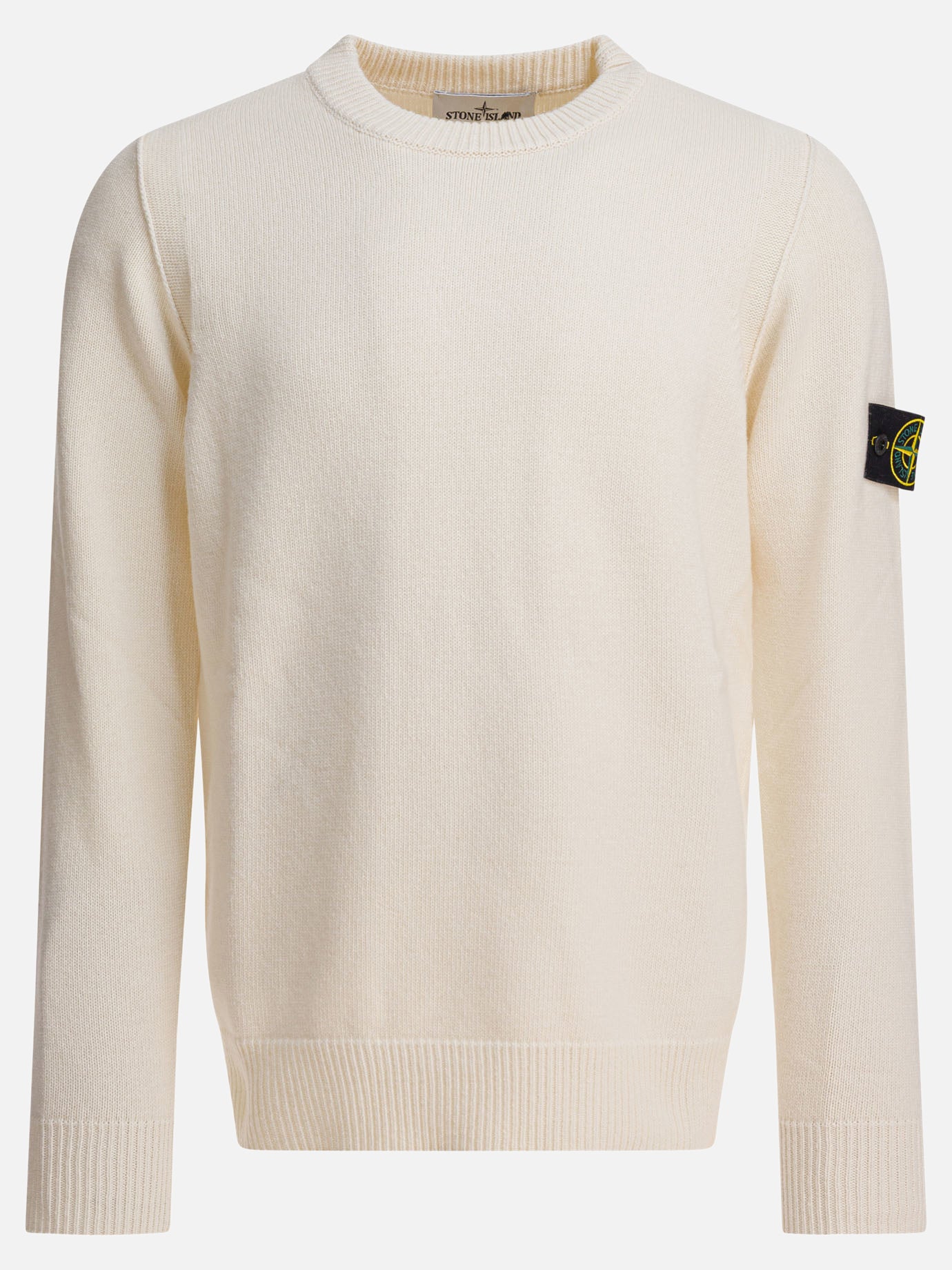Stone Island Wool crewneck sweater 29432737_M White thumbnail_1
