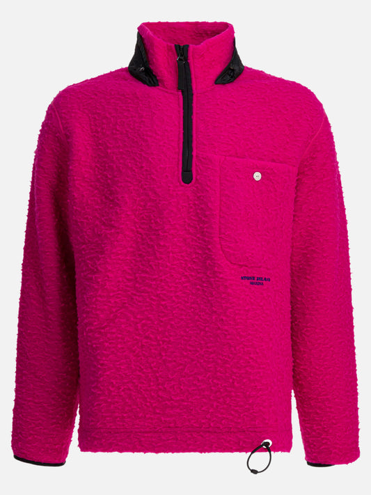 Half zip sweatshirts Logo  Fuchsia - Stone Island Men | PLP | VIETTI Online Store 
