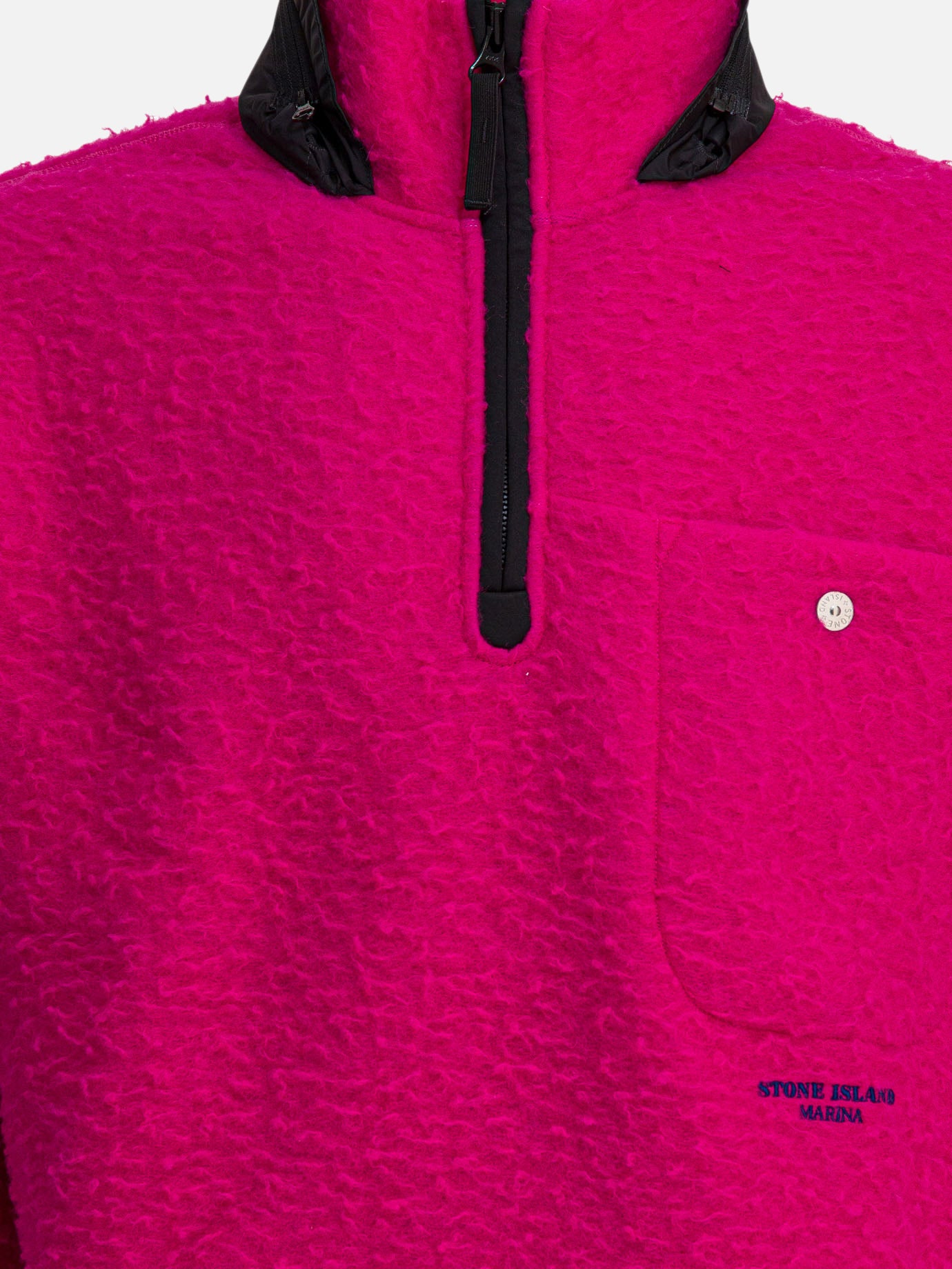 Half zip sweatshirts Logo  Fuchsia - Stone Island Men | PDP | VIETTI Online Store | thumbnail_3