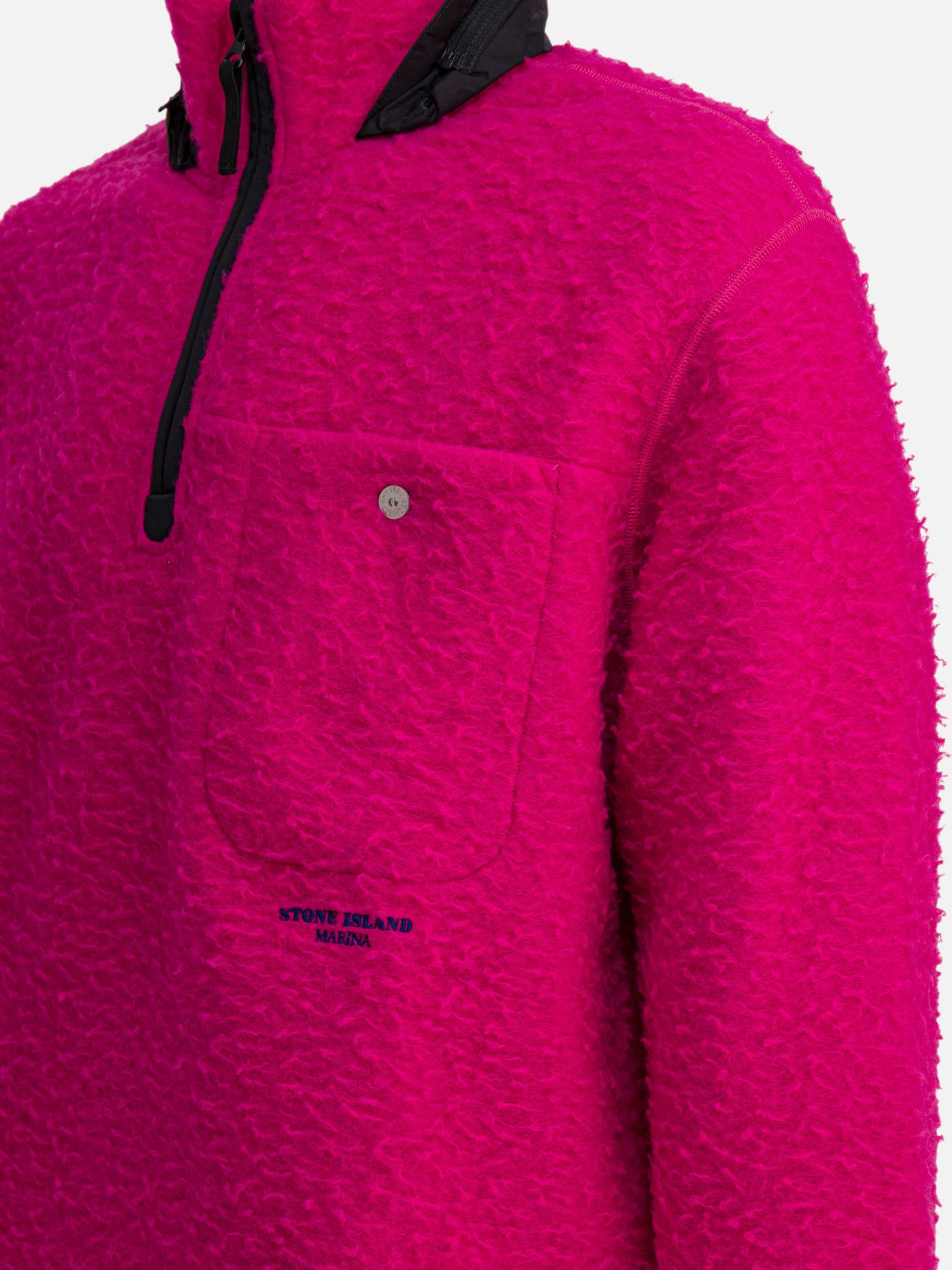 Half zip sweatshirts Logo  Fuchsia - Stone Island Men | PDP | VIETTI Online Store | thumbnail_4