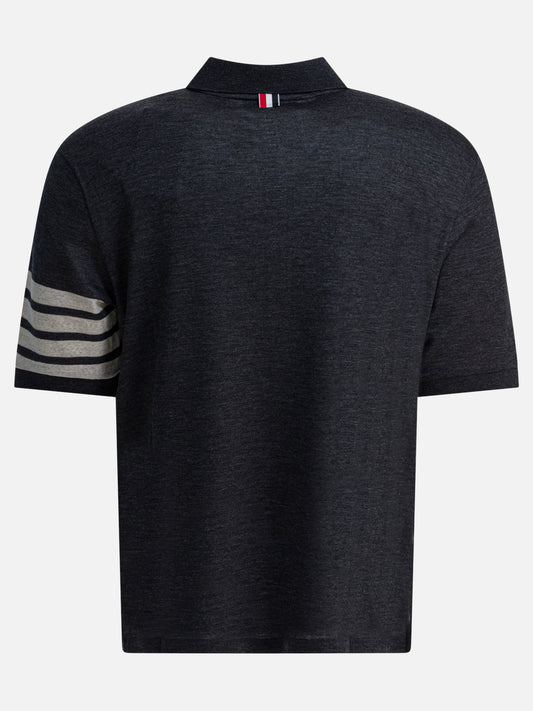 Polo shirts with buttons Logo  Grey - Thom Browne Men | PDP | VIETTI Online Store | 2
