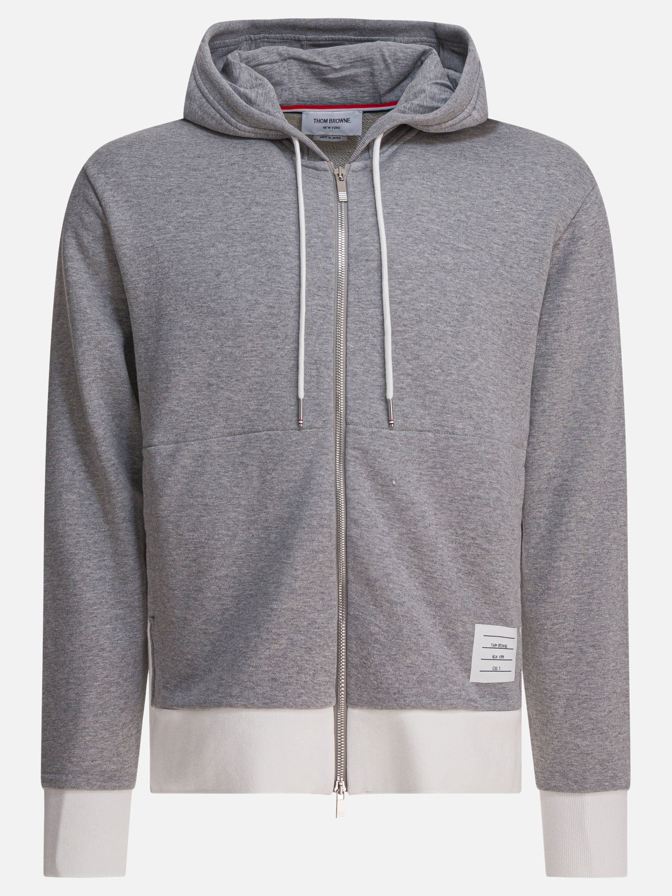 Full zip sweatshirts Solid colour  Grey - Thom Browne Men | PDP | VIETTI Online Store | thumbnail