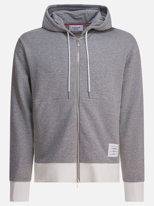 Full zip sweatshirts Solid colour  Grey - Thom Browne Men | PLP | VIETTI Online Store 
