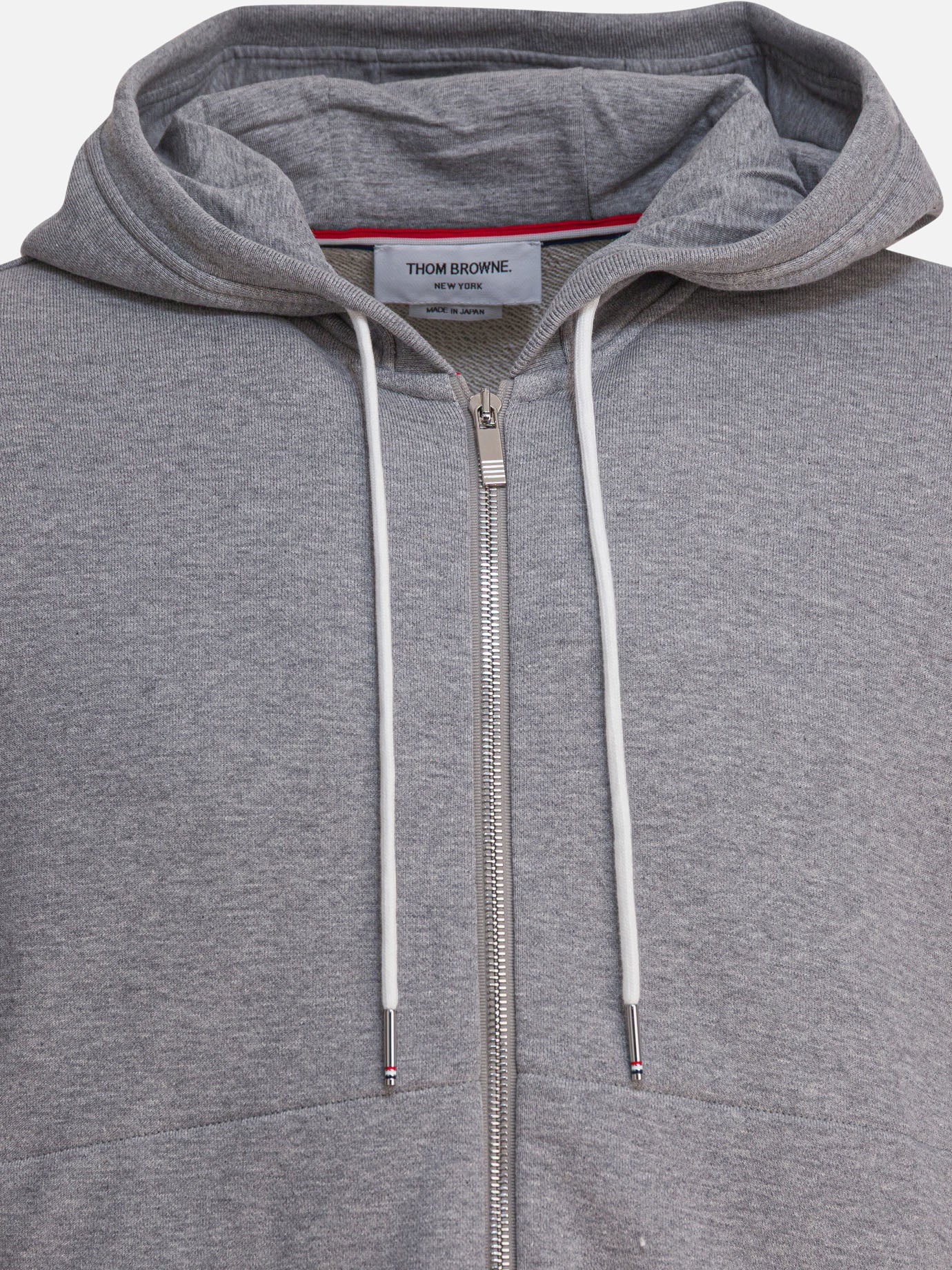 Full zip sweatshirts Solid colour  Grey - Thom Browne Men | PDP | VIETTI Online Store | thumbnail_3