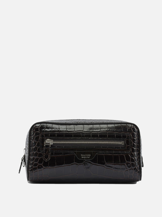 Pouch 100% calf leather  Brown - Tom Ford Men | PDP | VIETTI Online Store 
