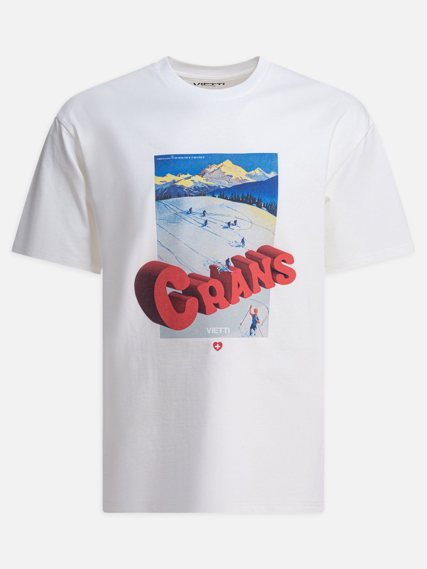 VIETTI Merchandise "Crans" crewneck T-shirt White