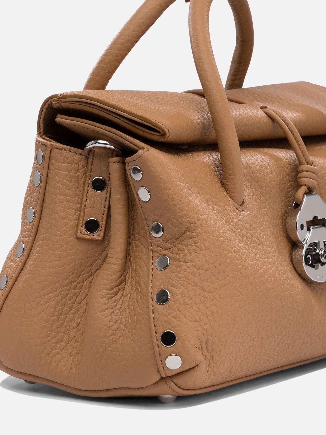 Medium bags 100% cow leather - 100% cotton  Brown - Zanellato Women | PDP | VIETTI Online Store | Zoom-Modal_4
